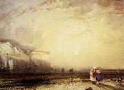 Richard Parkes Bonington Sunset in the Pays de Caux oil painting picture wholesale